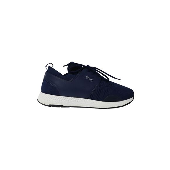 Boss Low Top Sneakers in Navy Blue Polyester - Picture 1 of 10